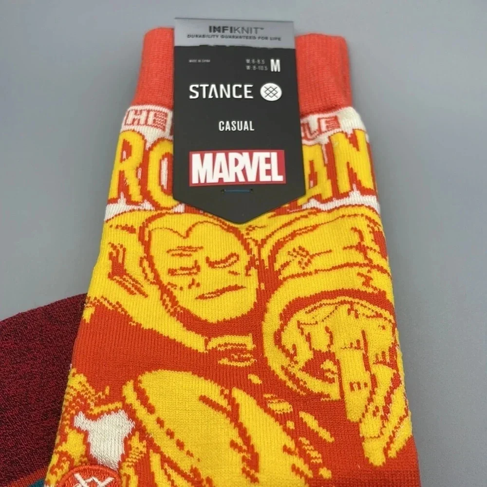 Stance Iron Man Socks, Size Medium, NWT